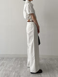 PLEASE DENIM CROP HALF SLEEVE JACKET