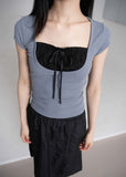 SHIRRING RIBBON HALF T