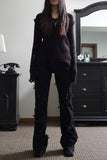 grunge damage black jeans