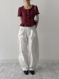 Lily Frill Short Sleeve Blouse