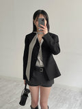 Twill Glass V-Neck Jacket