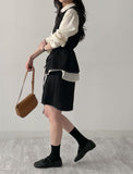 Stitch Banding Midi Skirt