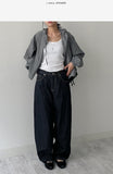 Wavy ribbed sleeveless