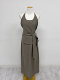 [SET] Flannel Halterneck Skirt Two-Piece