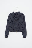 (W) Dual Dot Hooded Zip Up