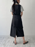 Pleated Tie Short Sleeve Blouse