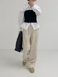 Button Ribbed Tube Top
