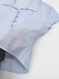 Yoru Pintuck Cap Sleeve Blouse