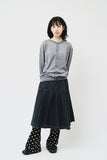 (W) Osaki Pleats Denim Skirt
