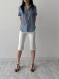 Span incision biker shorts