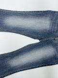 304 Cat Washing Semi-Bootcut Denim Pants