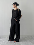 Slavic boat neck see-through knit