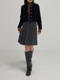 Half Pleats Midi Skirt