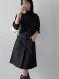 Saphir High Neck Tie Blouse