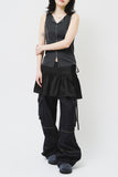 (W) Dot Frill Wrap Skirt