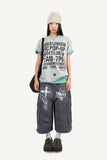 Cross-print Cargo Bermuda Pants