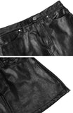 LEATHER BIKER SKIRT