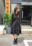 TIERED COTTON SKIRT
