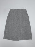 Herringbone A-line midi skirt