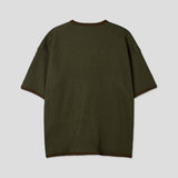 Moz Henley Neck Waffle Ringer Tee