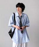 Maiz Seersucker Half Shirt