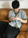 Ian Crop Round Knit Short Sleeve Cardigan