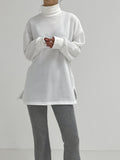 Turtleneck Overfit Brushed Sweatshirt