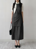 [Short Sleeve Version] Bob Tie Loose Fit Blouse