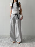 Shirring one off-shoulder T-shirt