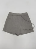 Ready Belted Wrap Skirt Pants