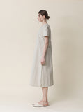 Rib Cut Button Long One Piece