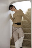 Suede card wallet belt