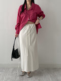 Kelly Satin Banded Long Skirt