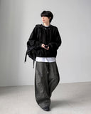 Granite Balloon Crop Sweatshirt