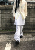 PLEATED LAYERED SKIRT PANTS