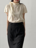 Rivet Stripe H-Line Skirt
