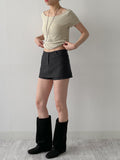 Jelly boat neck short sleeve t-shirt