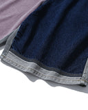 Patchwork Denim Half Pants