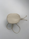 Leather Pleats Shoulder Bucket Bag