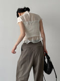 French Stripe Wide Slacks