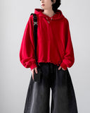 Sike Damage Crop Hoodie