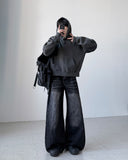 Veil Crack Wide Denim