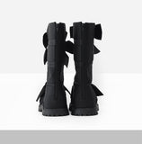 Sawed Ribbon Padded Boots
