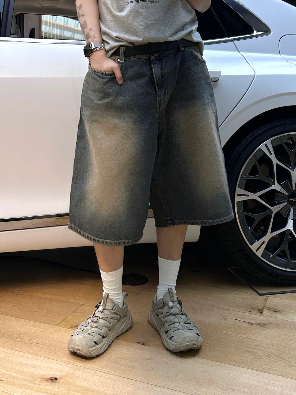 【DISCERNMENT】Dying Sandwashing Over Denim PT (half) DISCERNMENT (ディーサーメント) - ダイニングサンド