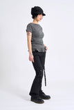 Drape frill slim tee