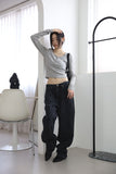 Martin incision black jeans