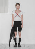 LACE BIKER PANTS