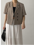 [summer] Repair Van Double Crop Half Jacket