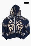 Cowichan heavy hood knit zip-up