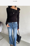 Athens Ribbed Slit T-shirt